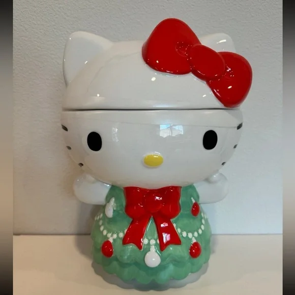 Hello Kitty | Holiday | Hello Kitty Ceramic Christmas Tree Dress Cookie Jar  New 224 | Poshmark